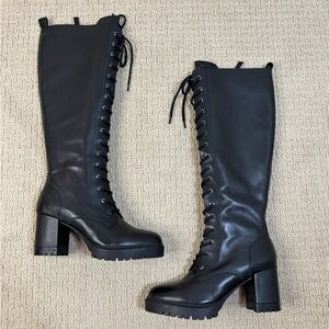 Aerosoles Knee High Lace Up Boots